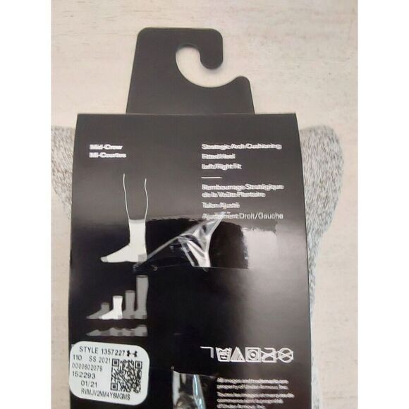 Under Armour 1357227-110 Hitch Cushion Mid-Crew Socks Sz 4-8 SUMMIT WHITE - Picture 3 of 7